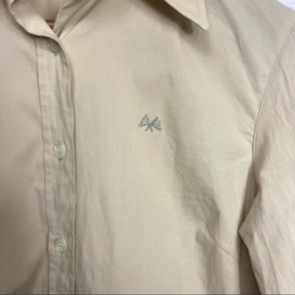 Thomas Burberry Tan collared button down shirt small 40 - Picture 3 of 11